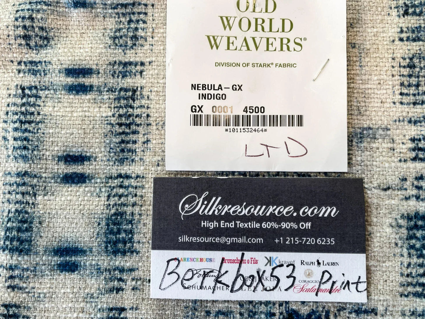 Scalamandre Nebula-GX Indigo Woven - 1 Yard