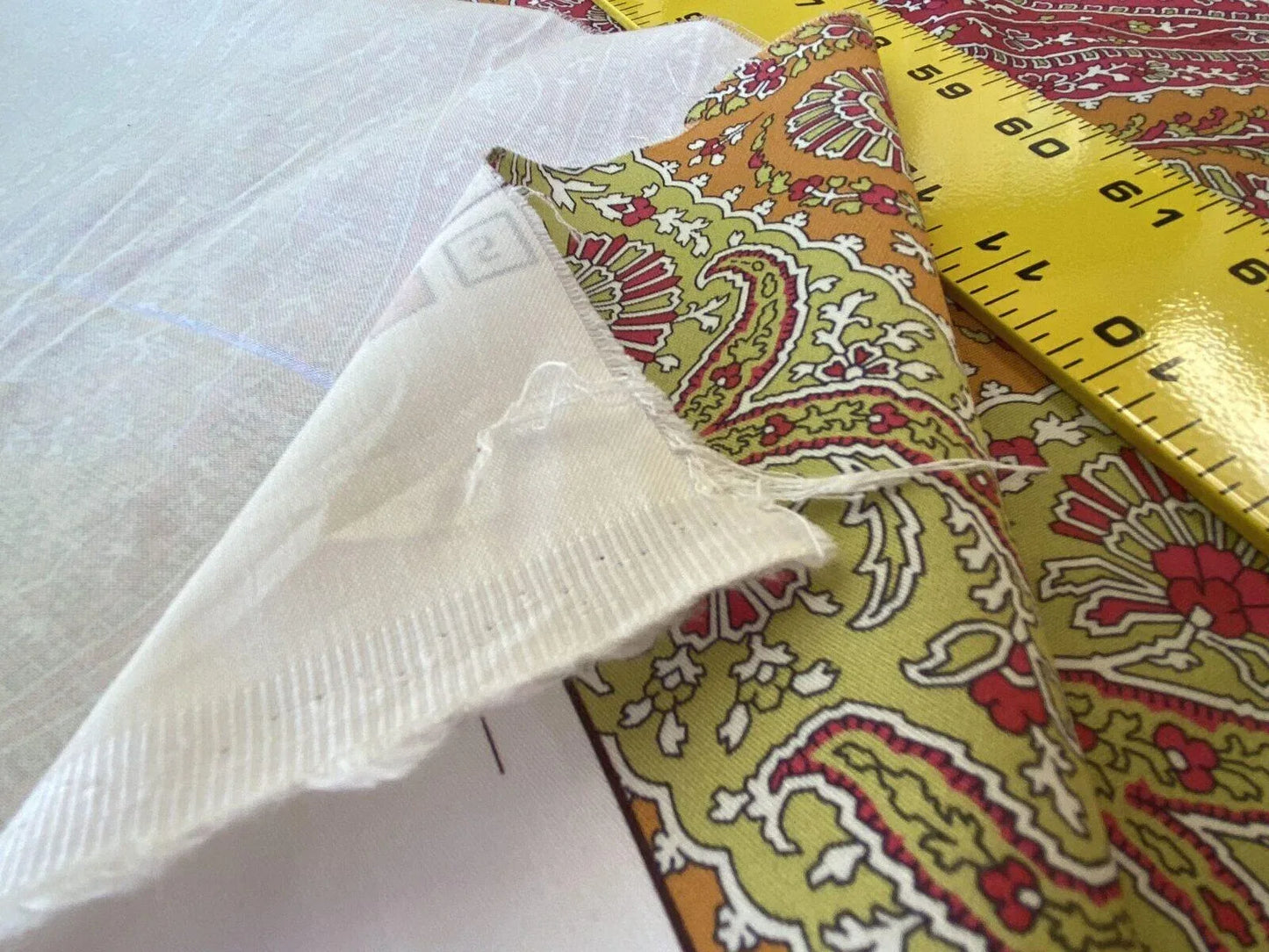 Scalamandre Jaipur Paisley Cotton Satin Persimmon Pink Italy MSRP USD 199/y