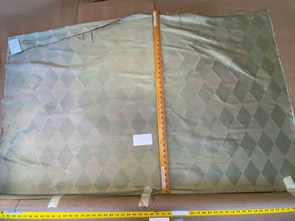 Scalamandre Forty Carats Absinthe Gray Green Silk Wool Jacquard Diamond Harlequin MSRP 188/Y