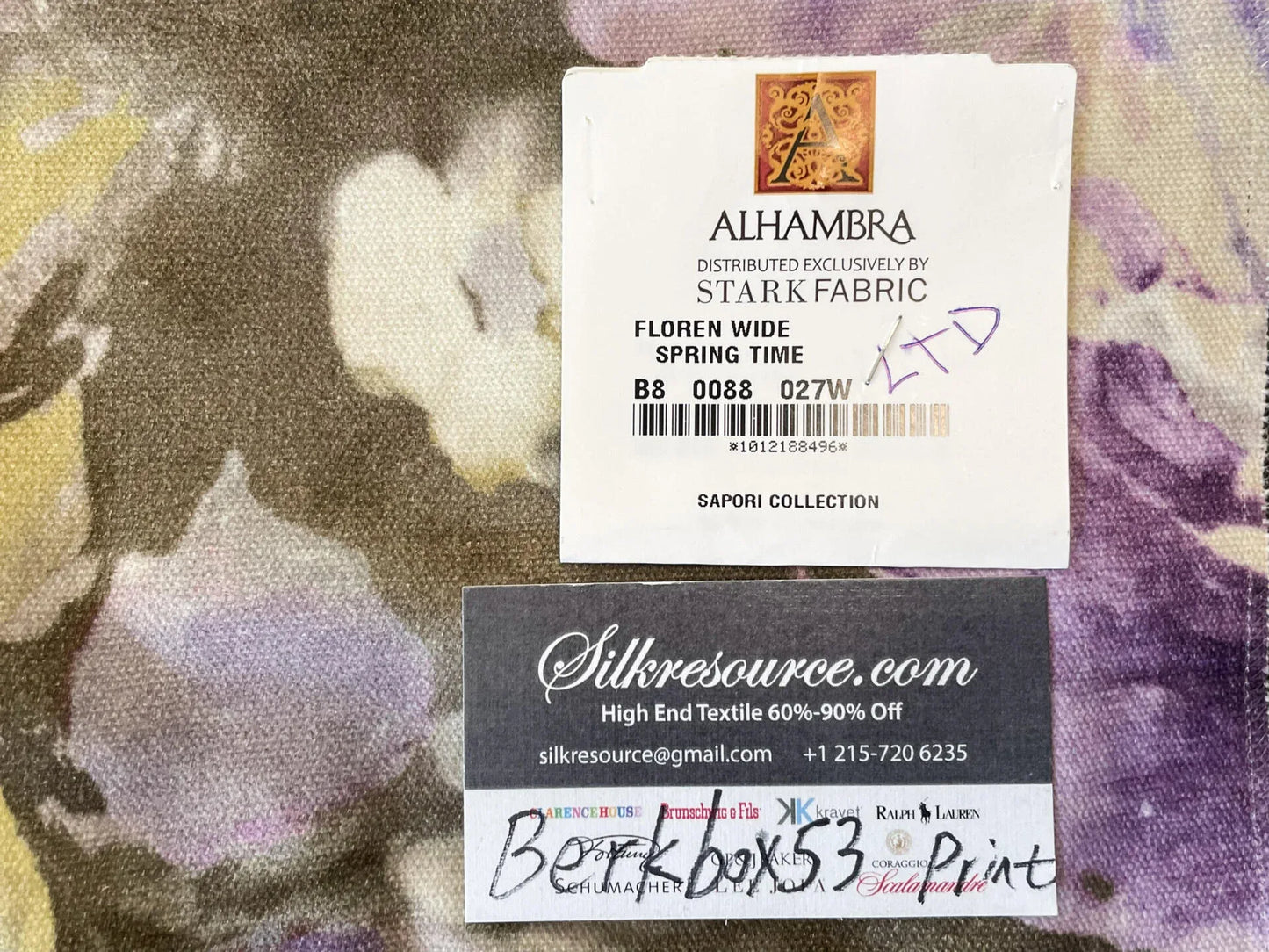 Floren Wide Spring Time Abstract Floral Finished Panel - 1.4 Yards, 74 Inches Wide