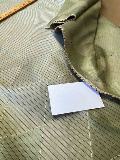 Scalamandre Forty Carats Absinthe Gray Green Silk Wool Jacquard Diamond Harlequin MSRP 188/Y