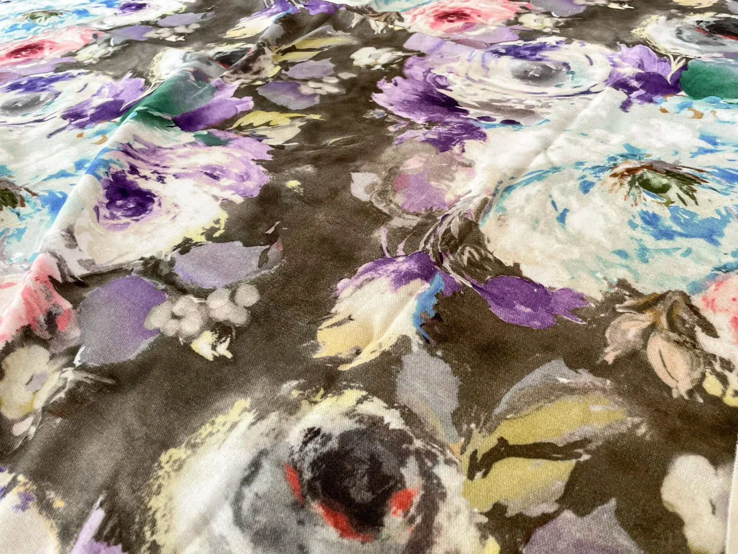 Floren Wide Spring Time Abstract Floral Finished Panel - 1.4 Yards, 74 Inches Wide