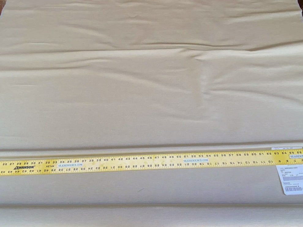 Scalamandre Bambu Sky Silk Linen Texture Solid Warm Taupe Beige Brown Italy Glowing! MSRP USD 272/Y