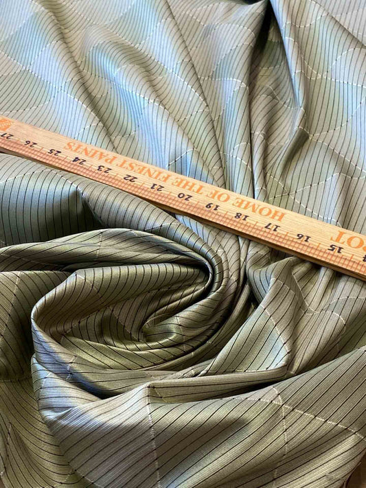 Scalamandre Forty Carats Absinthe Gray Green Silk Wool Jacquard Diamond Harlequin MSRP 188/Y