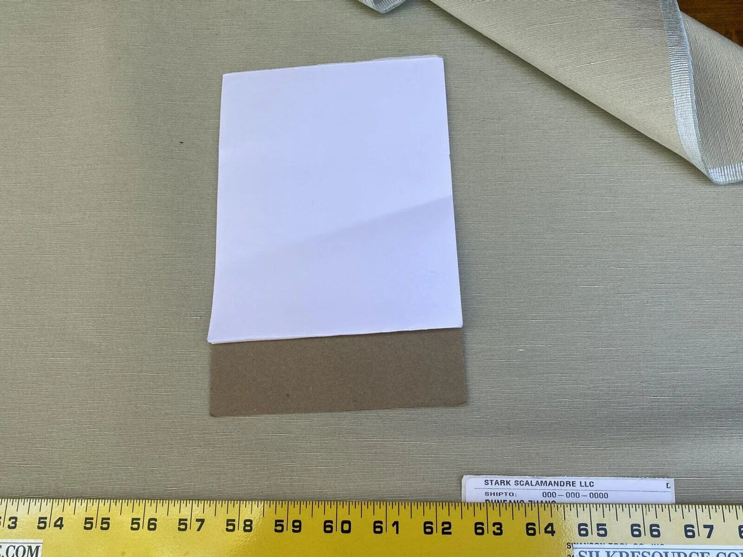 By Yd Scalamandre Bambu Sky Silk &amp; Linen Texture Solid Beige Italy MSRP USD 272/Y Glowing!