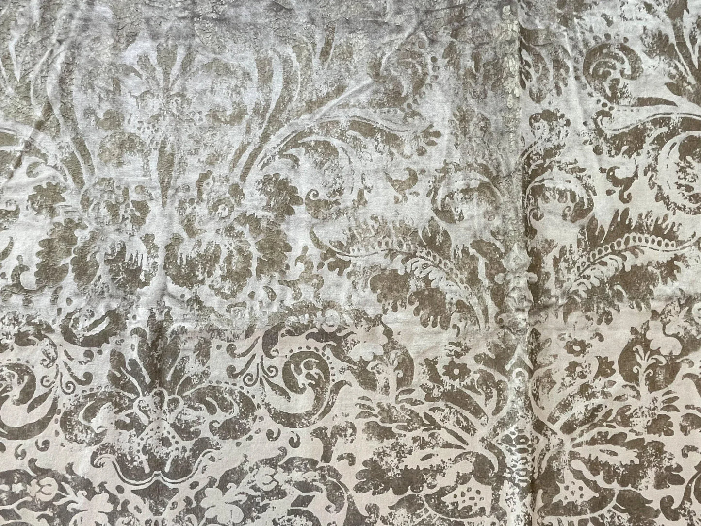 Scalamandre Palladio Velvet Damask, Burnished Gold - 1.3 Yard