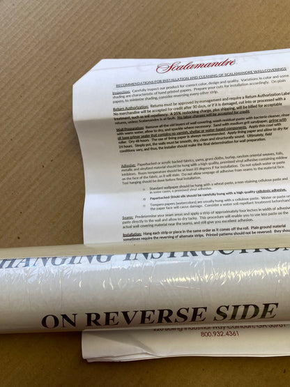 By yard Scalamandre Silk Walls Golden Wallpaper Silk on Paper Trimmed Plain Solid Texture MSRP USD 130/yard