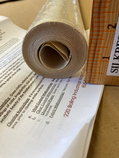 By yard Scalamandre Silk Walls Golden Wallpaper Silk on Paper Trimmed Plain Solid Texture MSRP USD 130/yard