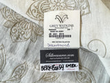 1 Berkbox54 1.2 yard Scalamandre Madhavi Khaki on Ivory Embroidery Minor Defect MSRP USD 272/Y