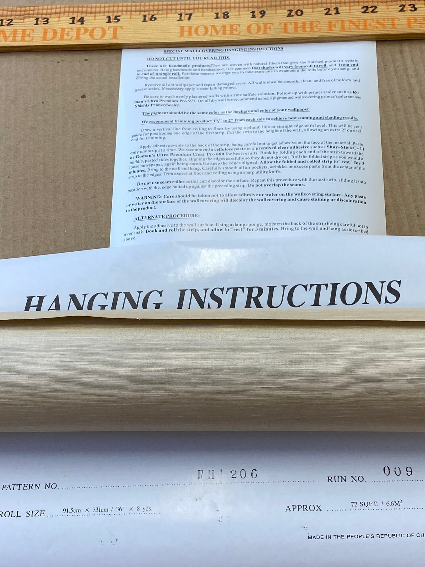 By yard Scalamandre Silk Walls Golden Wallpaper Silk on Paper Trimmed Plain Solid Texture MSRP USD 130/yard