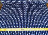 By yard Scalamandre Jakarta Ikat Stripe Indigo Asian Ikat Warp Print Blue White MSRP USD 138/Y