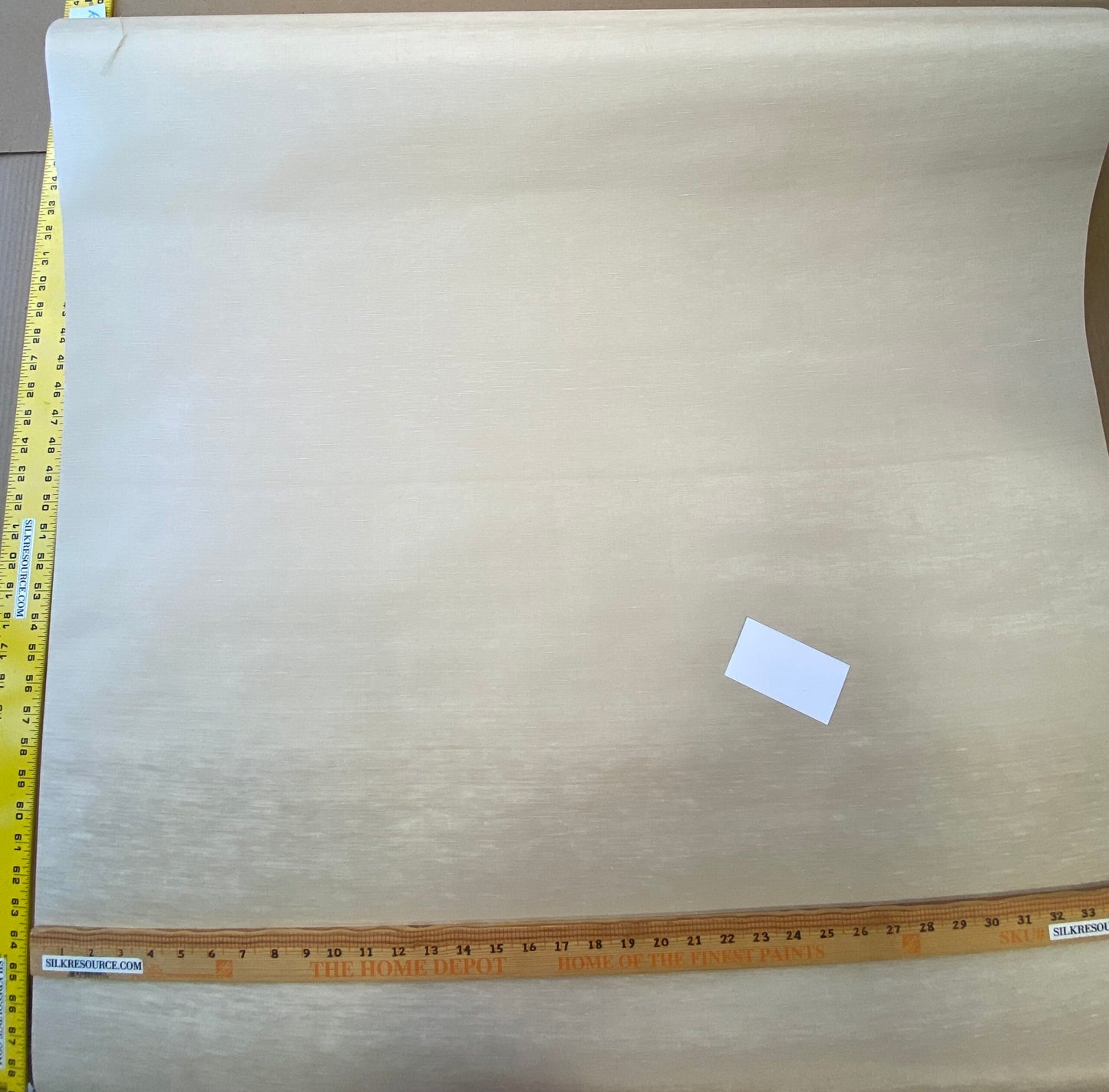 By yard Scalamandre Silk Walls Golden Wallpaper Silk on Paper Trimmed Plain Solid Texture MSRP USD 130/yard