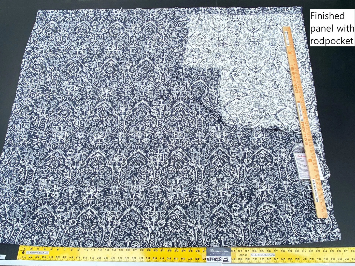 17 Berkbox57 Outdoor 2.4yard Scalamandre SARONG Navy Endless Summer Jacquard MSRP USD374