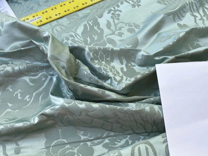 Scalamandre Gabriel Winter Mint Green Silk Damask Flower Basket MSRP USD 430/Y