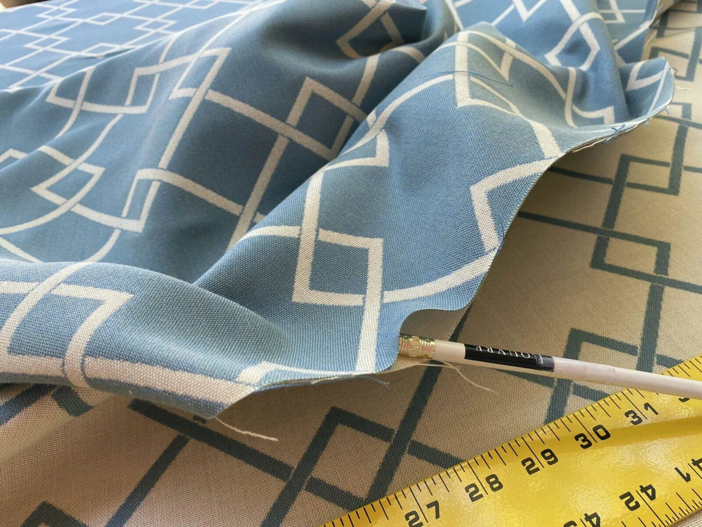 Scalamandre Hope Diamond Sky Blue White Outdoor Sunbrella MSRP USD 184/yard