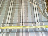 Scalamandre  Belle Blue, Soft Browns &amp; Creams Silk Satin Texture Stripe MSRP USD 188/Y