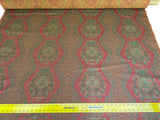 Scalamandre  Camille Russet Green Traditional Flower Stripe Brocade Pink Red Green MSRP USD 228/Y