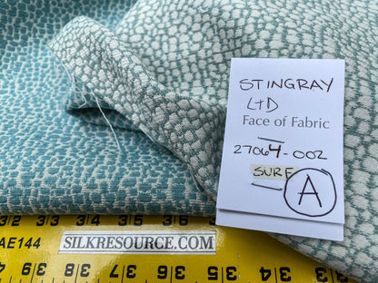 31 Berkbox57 Outdoor 1.3 yard Scalamandre STINGRAY Surf Blue Small Scale Minor Defect  MSRP USD 218