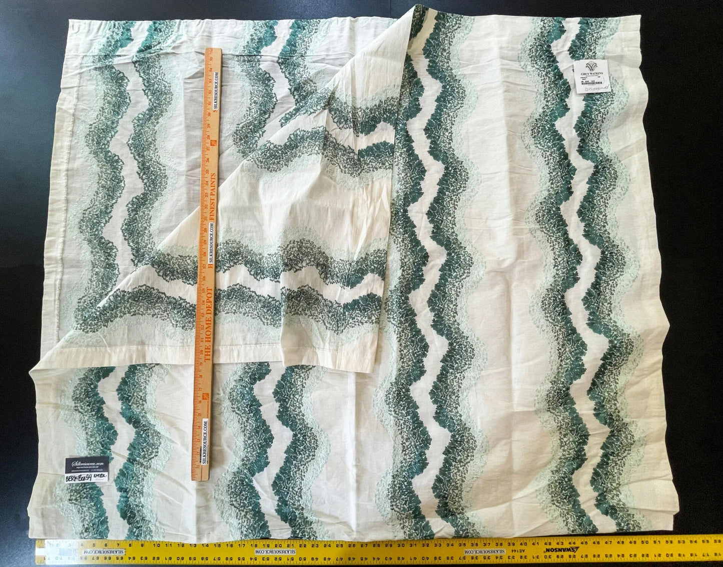 14 Berkbox54 2.4 yard Scalamandre Anchita Mint White Green Embroidery