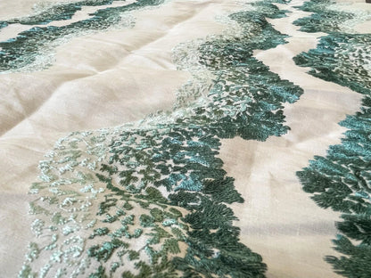 14 Berkbox54 2.4 yard Scalamandre Anchita Mint White Green Embroidery