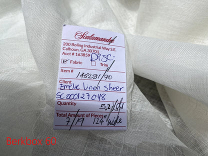 33 Berkbox57 Outdoor  Scalamandre EMELIE LINEN SHEER White Plain