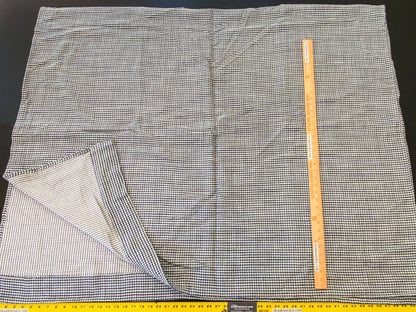 2 Berkbox64 Finished Drapery 2.4 yard Scalamandre BANBURY STRIE CHECK Indigo MSRP USD 264/y