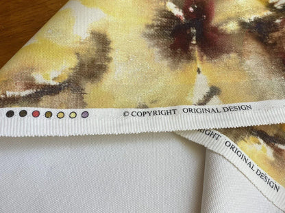 Scalamandre Lynton Wide Marigold Gold Yellow Wild Flowers Cotton 110"wide! MSRP USD 236/yard