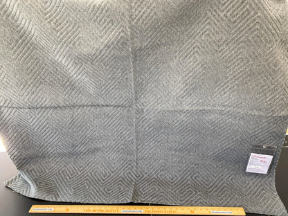 4 Berkbox64 Finished Drapery 1.2yard Scalamandre MEANDER VELVET Smoke Cut-Velvet  MSRP USD350/y