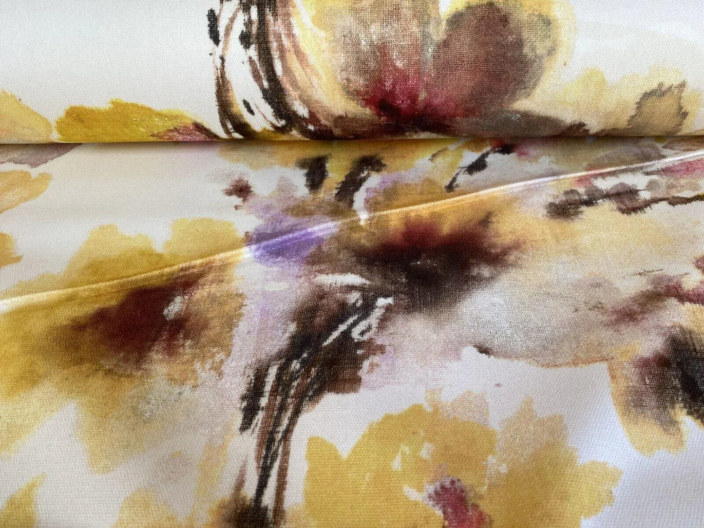 Scalamandre Lynton Wide Marigold Gold Yellow Wild Flowers Cotton 110"wide! MSRP USD 236/yard