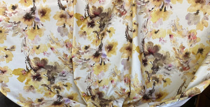 Scalamandre Lynton Wide Marigold Gold Yellow Wild Flowers Cotton 110"wide! MSRP USD 236/yard