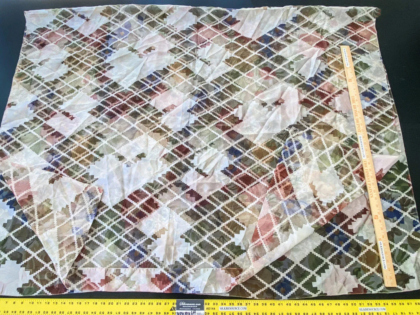 6 Berkbox64 Finished Drapery 2.5yard Scalamandre Printed "Sheer" Lace over Rose