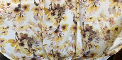Scalamandre Lynton Wide Marigold Gold Yellow Wild Flowers Cotton 110"wide! MSRP USD 236/yard