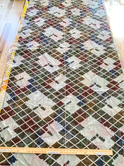 6 Berkbox64 Finished Drapery 2.5yard Scalamandre Printed "Sheer" Lace over Rose