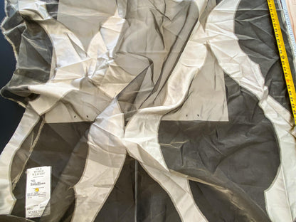 8 Berkbox64 Finished Drapery 2.4yard Scalamandre SOLERA SMOKE Dark Gray Sheer