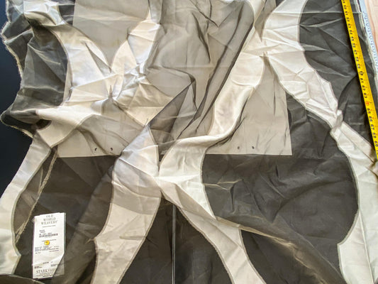 8 Berkbox64 Finished Drapery 2.4yard Scalamandre SOLERA SMOKE Dark Gray Sheer