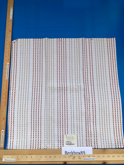 21 Berkbox89 Square Jacquard by Old World Weavers Matira Beach Mulberry Pink Stripe MSRP USD 118/y