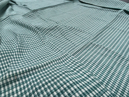 6 Berkbox58 1.5yard Scalamandre MAGPIE TEAL Jacquard Green Plaid Check MSRP USD214/y