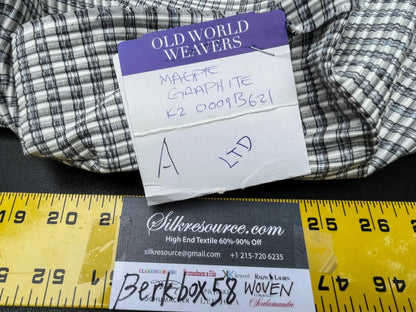7 Berkbox58 1.5yard Scalamandre MAGPIE Graphite Jacquard Black Plaid Check MSRP USD214/y