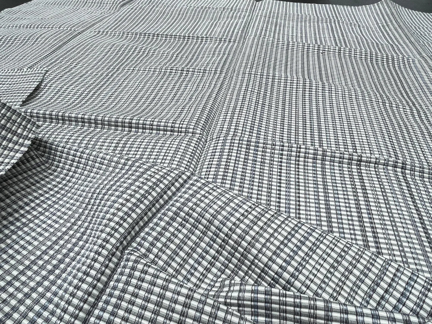 7 Berkbox58 1.5yard Scalamandre MAGPIE Graphite Jacquard Black Plaid Check MSRP USD214/y