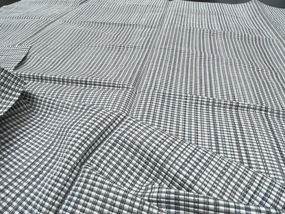 7 Berkbox58 1.5yard Scalamandre MAGPIE Graphite Jacquard Black Plaid Check MSRP USD214/y