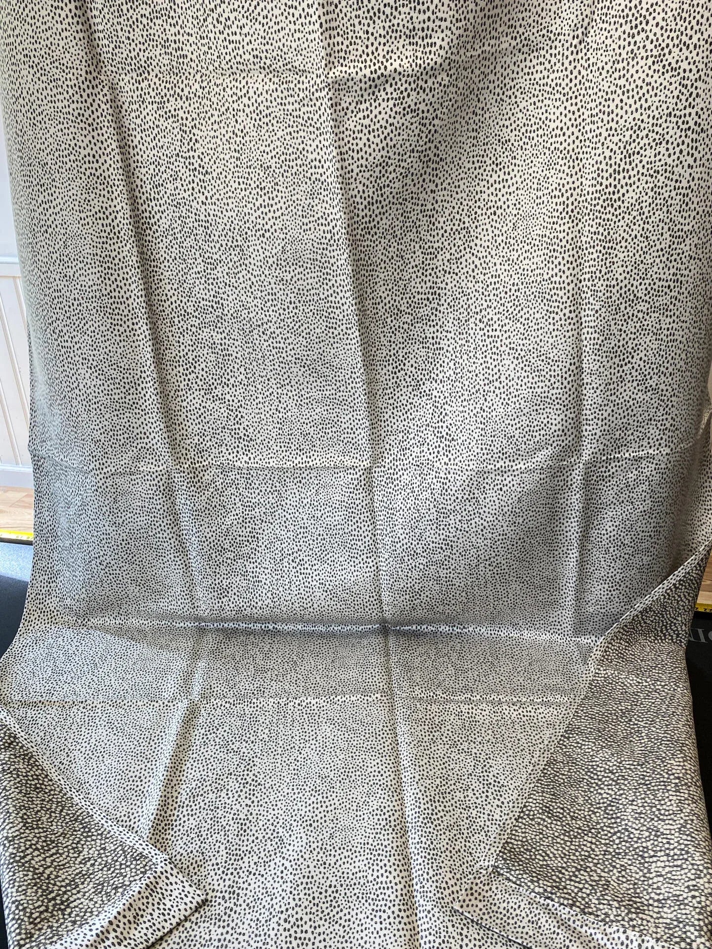 11 Berkbox64 Finished Drapery 2.4yard Scalamandre RAINDROP GRAPHITE Jacquard MSRP USD 398/y