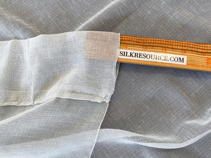 12 Berkbox64 Finished Drapery 2.5yard Scalamandre ATENA Aqua Sheer Polyester White