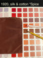 Iridescence Spice Solid Silk and Cotton Texture Fabric - Reddish Brown- Special Order