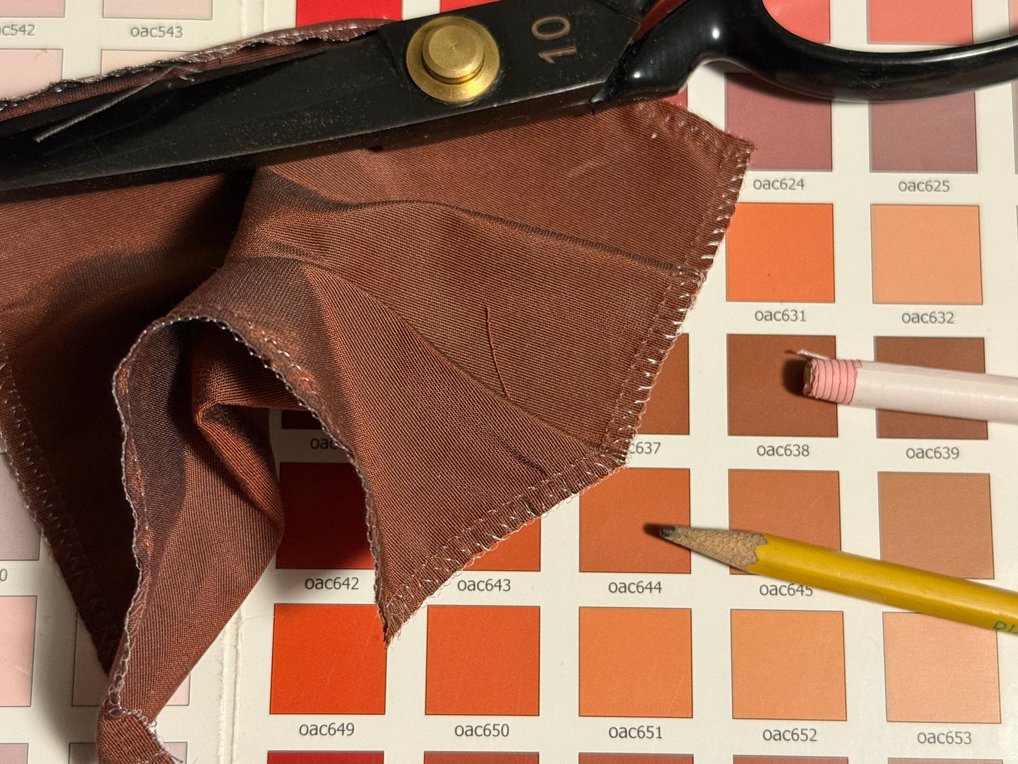 Iridescence Spice Solid Silk and Cotton Texture Fabric - Reddish Brown- Special Order