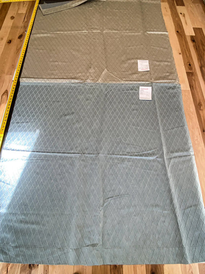 13 Berkbox64 Finished Drapery 2.4yard "2 Pieces &amp; 2 Colorways" Scalamandre DIAMOND WEAVE Bluestone and Pewter Jacquard MSRP USD316/y