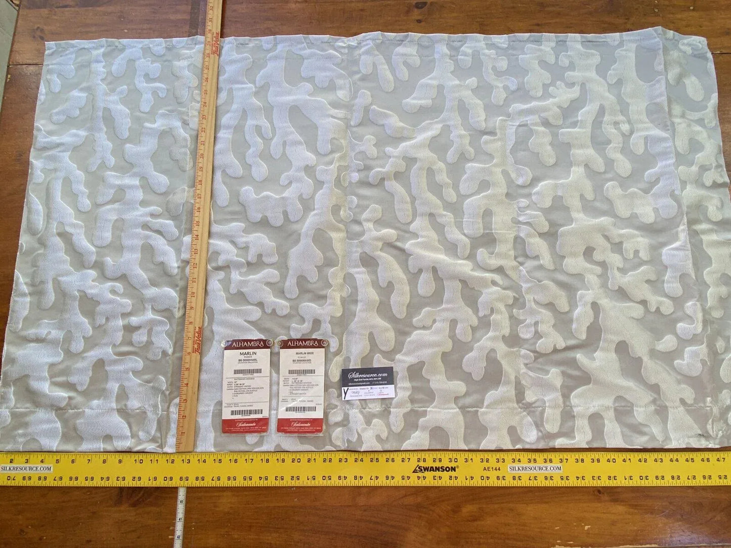 1 Boxy 29" x 55" Scalamandre Marline Pumice Gray