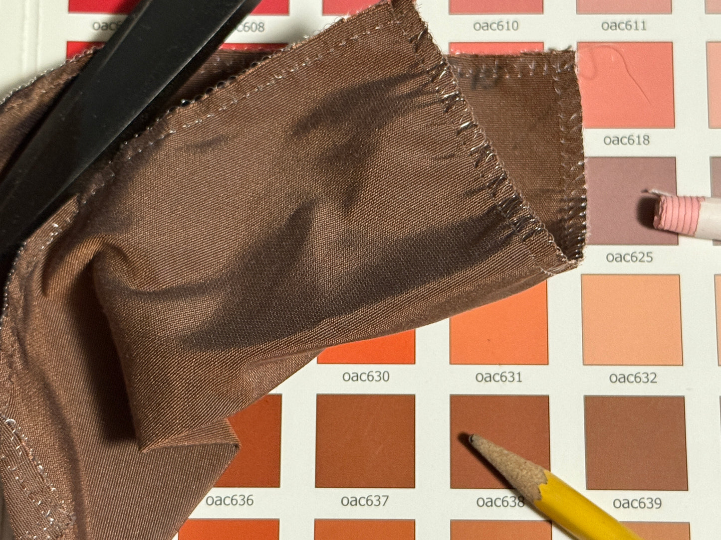 Iridescence Walnut  Solid Silk and Cotton Texture Fabric - Reddish Brown- Special Order