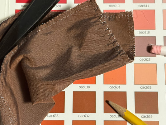 Iridescence Walnut  Solid Silk and Cotton Texture Fabric - Reddish Brown- Special Order