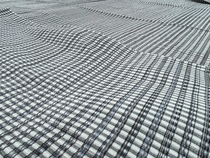 11 Berkbox58 1.2yard Scalamandre MAGPIE Graphite Jacquard Black Plaid Check MSRP USD214/y