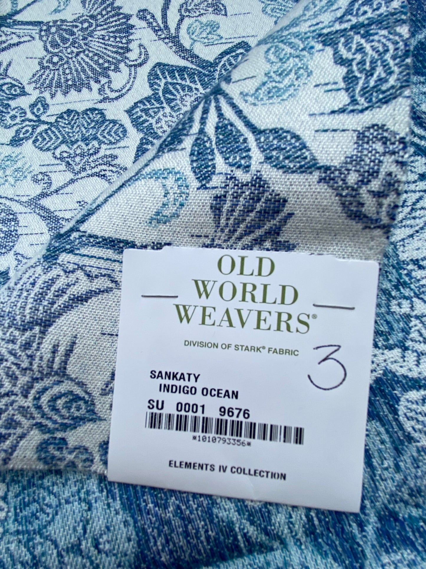 6 Berkbox90 Square Jacquard by Old World Weavers Sankaty Indigo Ocean Blue White Bird Flower Chinoiserie Folklore MSRP USD183/y